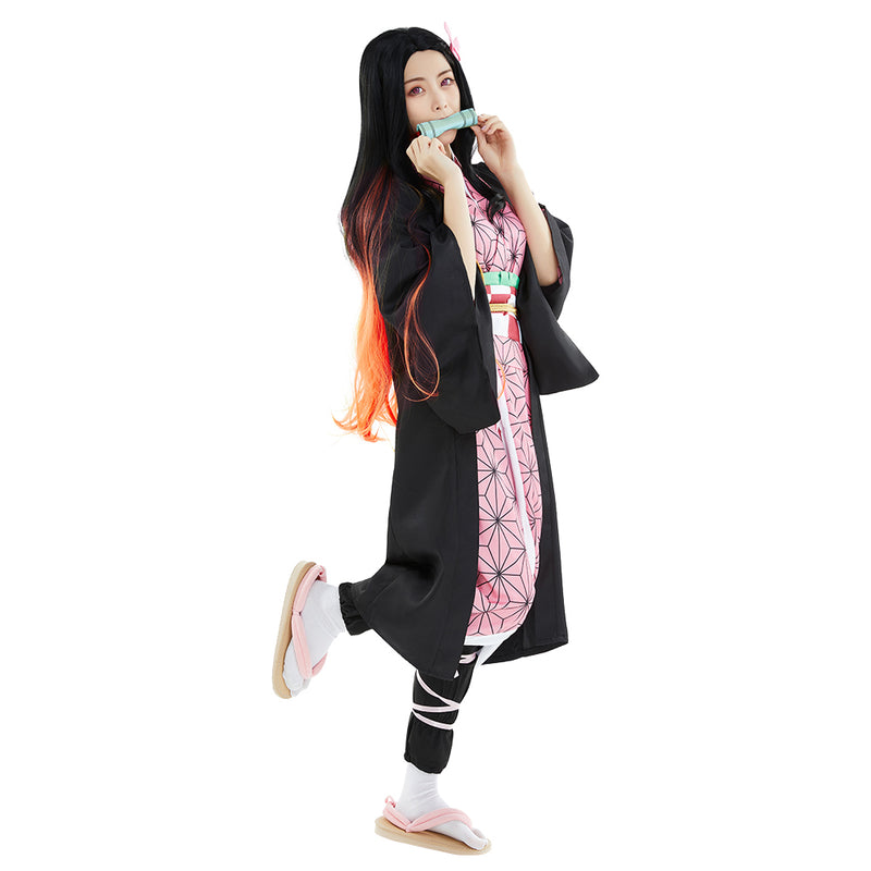 Demon SlayerKamado Nezuko Cosplay Costume   Adult Kimono Outfits Halloween Carnival Suit