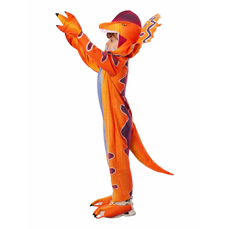 SeeCosplay Dilophosaurus Kids Children Dinosaur Cosplay Costume Jumpsuit Fancy Outfit Halloween Carnival Suit BoysKidsCostume