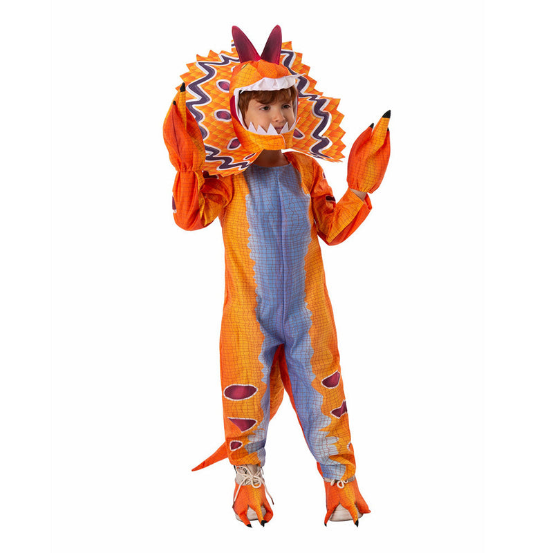 SeeCosplay Dilophosaurus Kids Children Dinosaur Cosplay Costume Jumpsuit Fancy Outfit Halloween Carnival Suit BoysKidsCostume