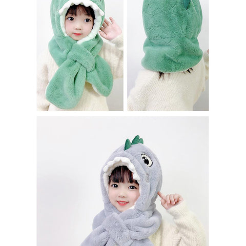 Dinosaur Cosplay Hat scarf plush  Halloween Carnival  Costume Accessories