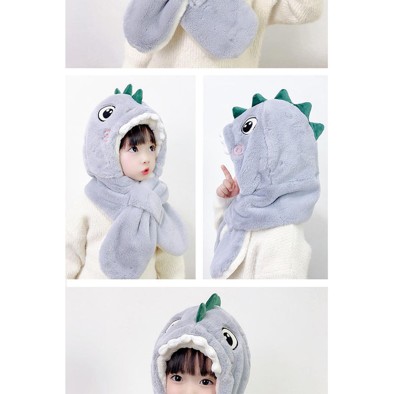 Dinosaur Cosplay Hat scarf plush  Halloween Carnival  Costume Accessories