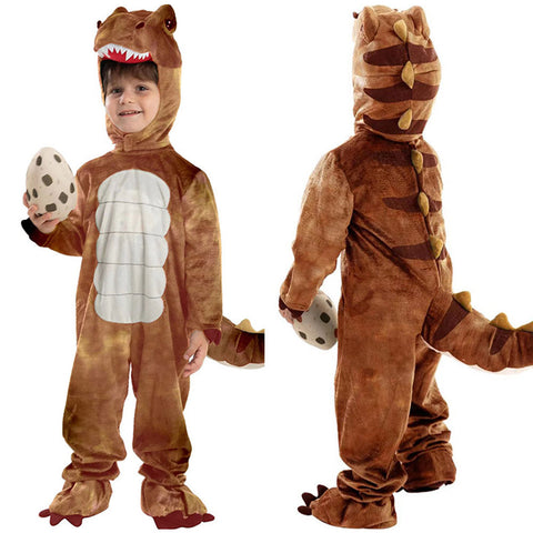 SeeCosplay Dinosaur Kids Tyrannosaurus Rex Halloween Cute Plush Jumpsuit Cosplay Costume