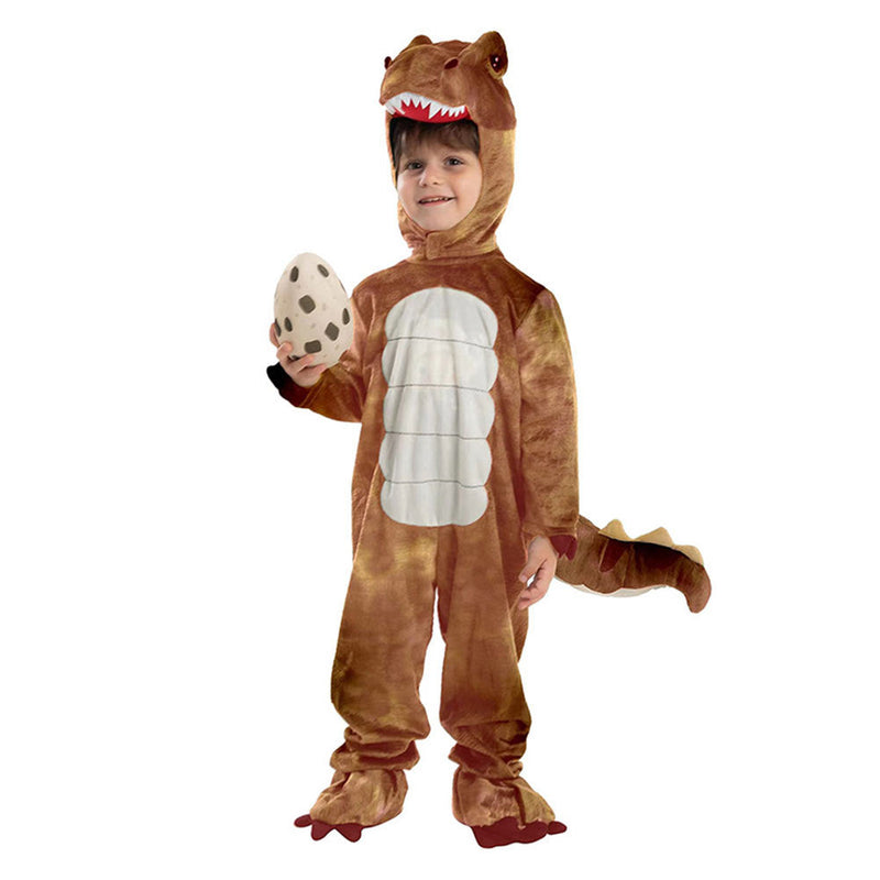 [Full In Stock] Dinosaur Kids Tyrannosaurus Rex Halloween Cute Plush Jumpsuit Cosplay Costume BoysKidsCostume