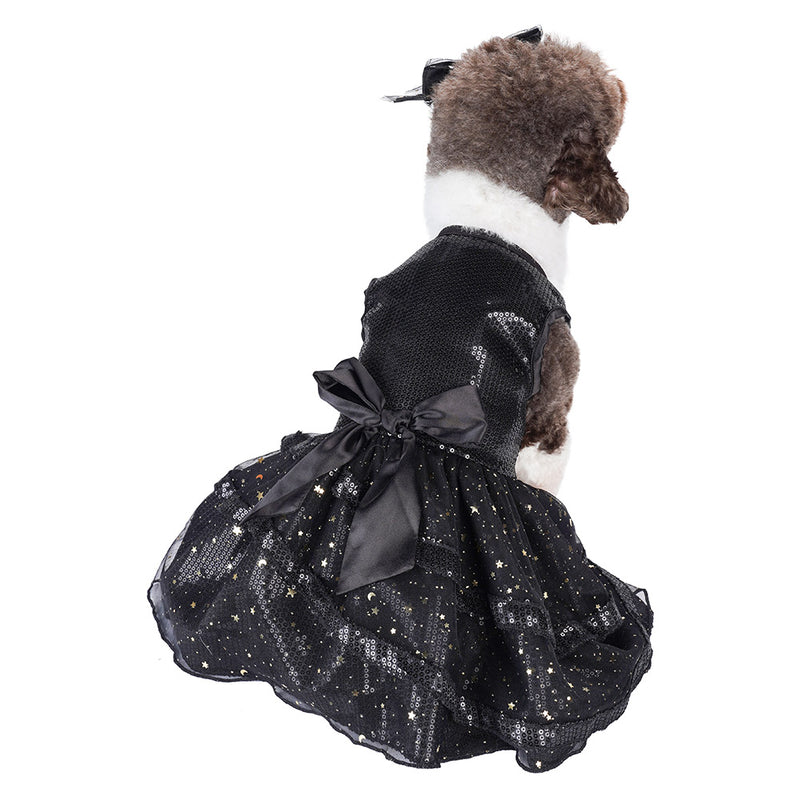 Dog Dress Pet Dogs Tutu Dress  Halloween Carnival Party Suit sequined sleeveless