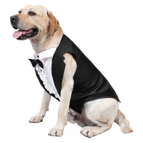 Dog Tuxedo Halloween Pet Costumes Cosplay Costume Outfits Halloween Carnival Party Suit Dog Wedding Costums