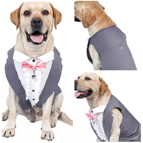 Dog Tuxedo Pet Dogs Coat Halloween Carnival Party Suit Dog Wedding Costums Halloween Pet Costumes