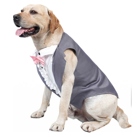 Dog Tuxedo Pet Dogs Coat Halloween Carnival Party Suit Dog Wedding Costums Halloween Pet Costumes