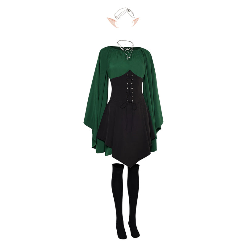 dress elf Renaissance Cosplay Costume Outfits Halloween Carnival Suit