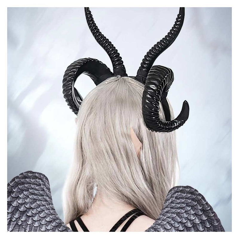 Dressing Headwear Sheep Horn Hair Hoops Sheep Horn Cos Party Ball Dressing Props Dark Horn Prop