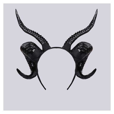 Dressing Headwear Sheep Horn Hair Hoops Sheep Horn Cos Party Ball Dressing Props Dark Horn Prop