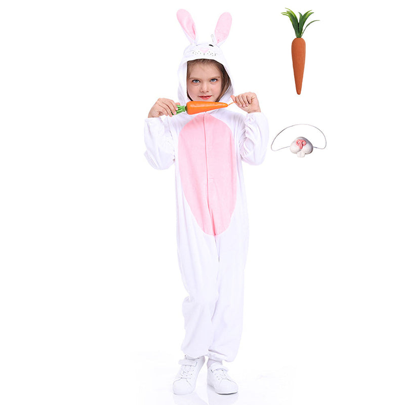 SeeCosplay Easter Bunny Carrot Bunny Rabbit Nose Kids Cute Cartoon Cosplay Pajamas Costume Fancy Outfits Halloween Carnival Suit