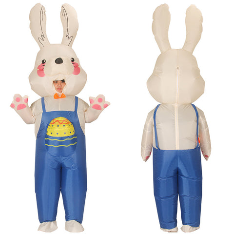 Easter BunnyInflatable Cosplay Costume Blowup Fancy Party Dress Halloween Carnival Suit