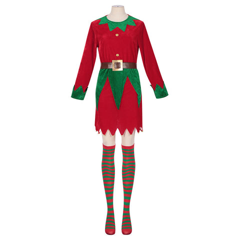 Elf Cosplay Costume Dress  Outfits Halloween Carnival Suit