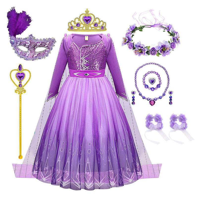 Elsa Cosplay Costume Outfits Fantasia Halloween Carnival Party Disguise Suit
