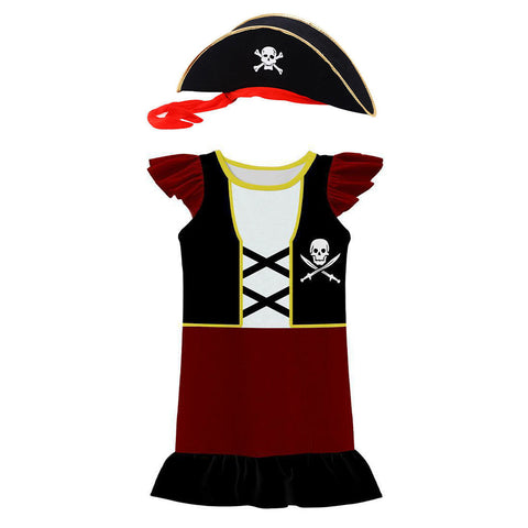 SeeCosplay Kids pirate Cosplay Costume Dress Hat Outfits Halloween Carnival Party Disguise Suit