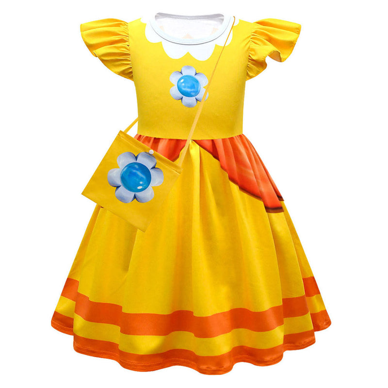 SeeCosplay Peach The Super Mario Bros Cosplay Costume Kids Girls Dress Outfits Halloween Carnival Party Disguise Suit GirlKidsCostume Female
