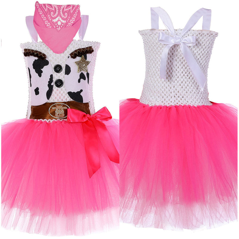 Purim costumes Kids Children Cowgirl TuTu dress Cosplay Costume Outfits Fantasia Carnival Party Disguise Suit GirlKidsCostume