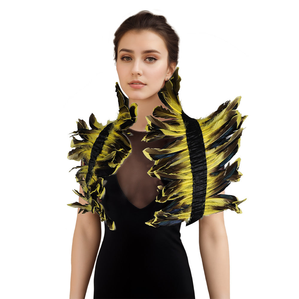 Stage Performance Costumes: Feather Cape Feather Cosplay Costume ...