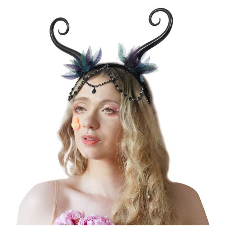 Flower Fairy Elf Horn Hair Hoop Forest Fantasy Cosplay Hair Accessories Hair Hoop