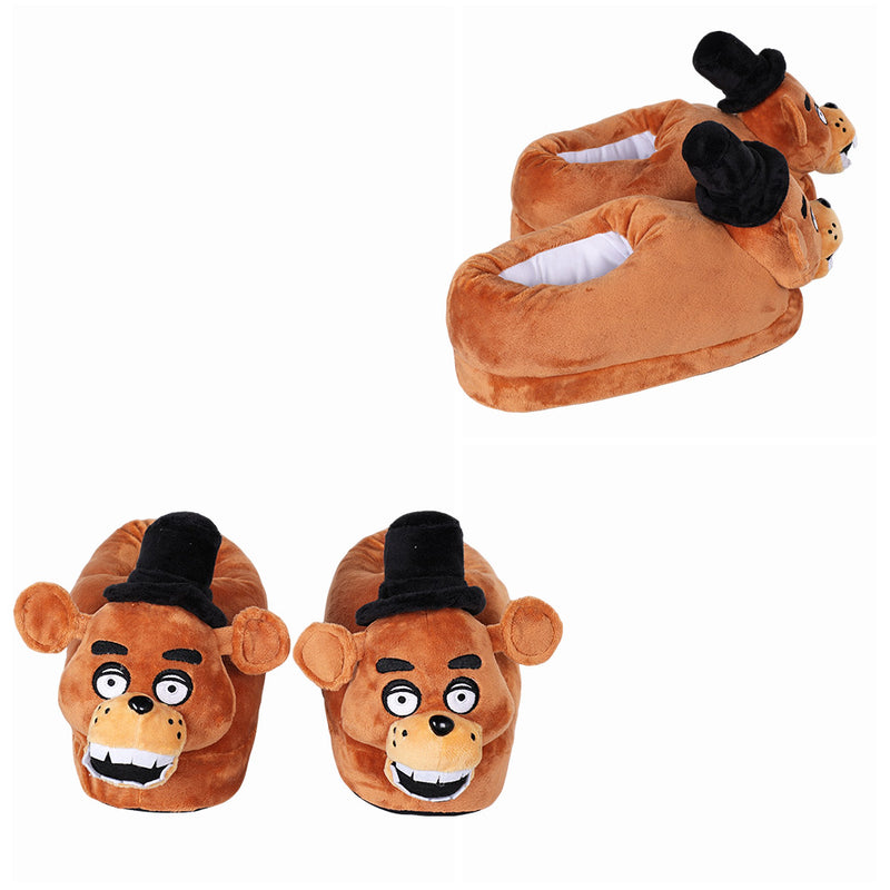 FNAF Freddy bear Plush slippers  Cosplay Shoes Halloween Costumes Accessory