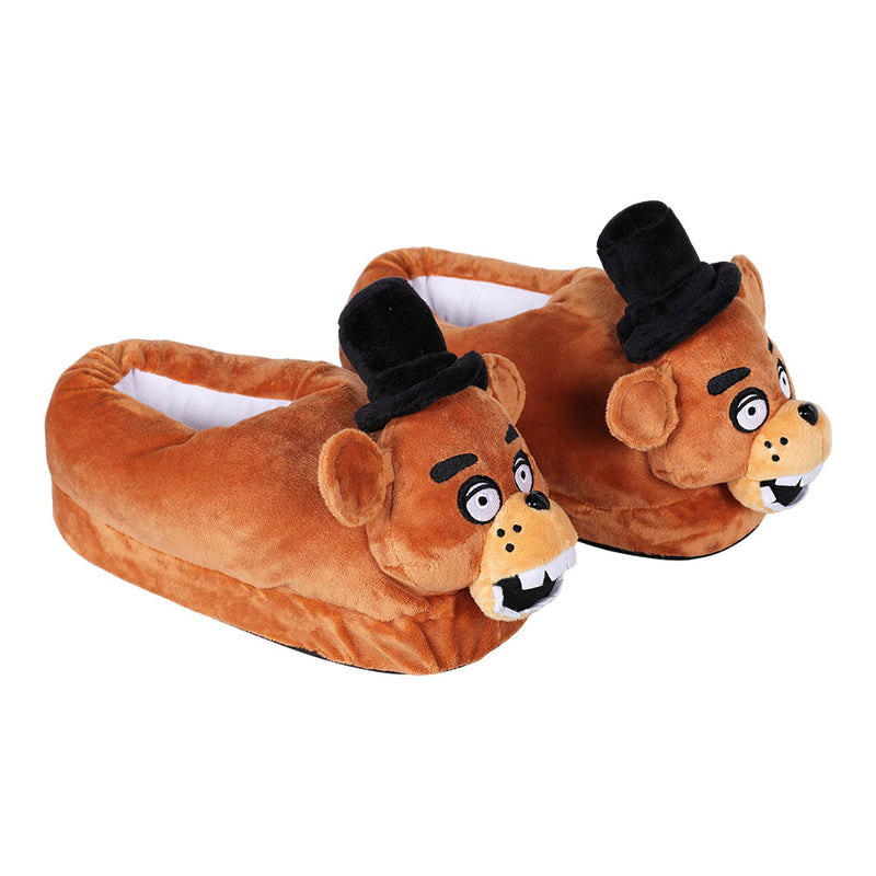 FNAF Freddy bear Plush slippers  Cosplay Shoes Halloween Costumes Accessory