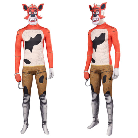 Foxy Five Nights At Freddy's wolf FNAF mask jumpsuits Cosplay Costume Outfits Halloween Carnival Suit