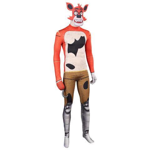 Foxy Five Nights At Freddy's wolf FNAF mask jumpsuits Cosplay Costume Outfits Halloween Carnival Suit