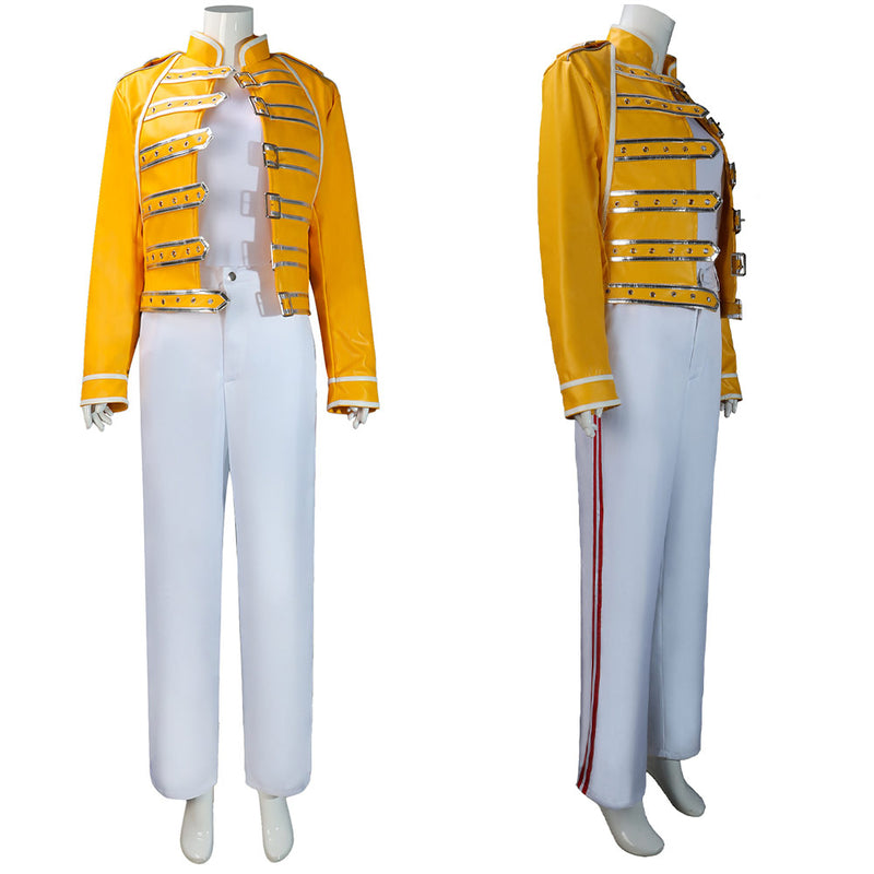 Freddie Mercury Cosplay Costume Outfits Fantasia Halloween Carnival Party Disguise Suit