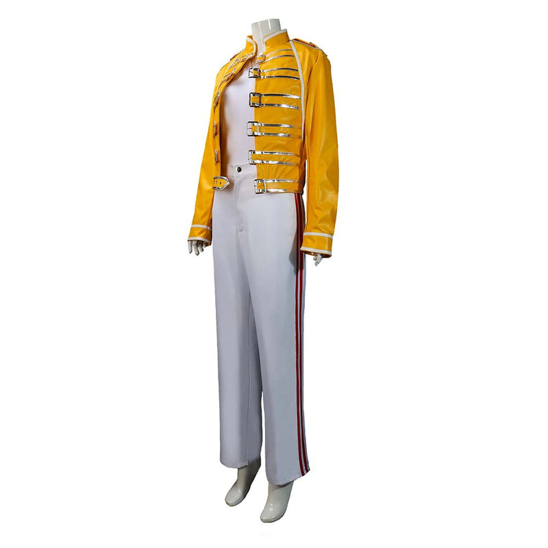 Freddie Mercury Cosplay Costume Outfits Fantasia Halloween Carnival Party Disguise Suit