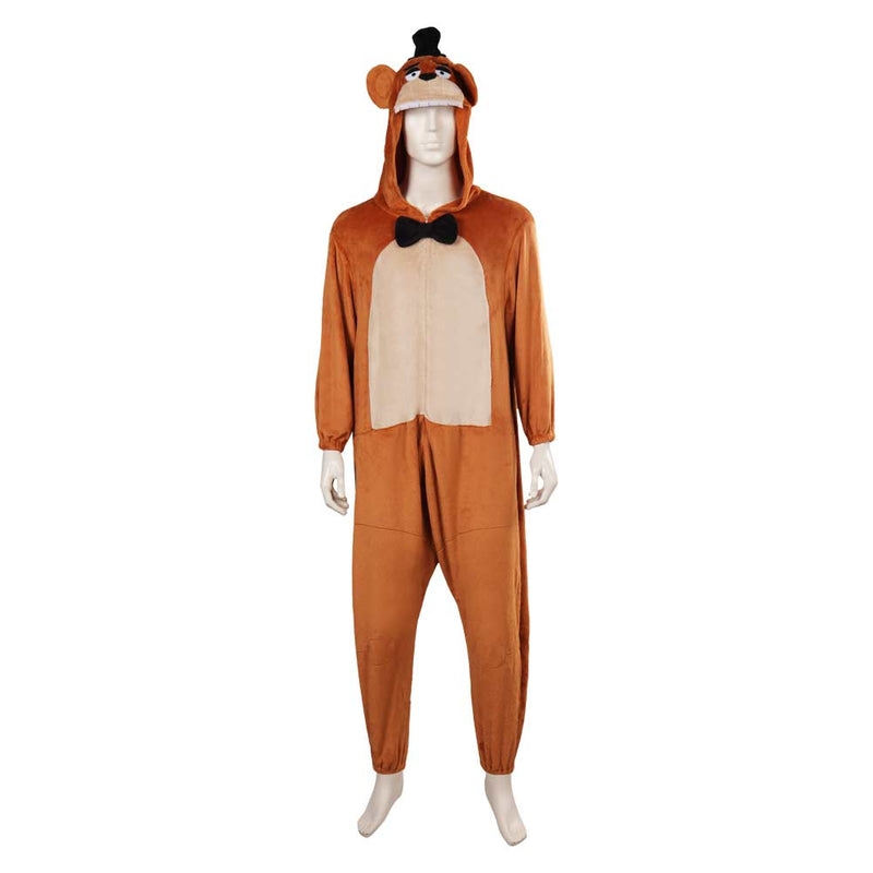 Freddy one-piece pajamas FNAF bear one-piece pajamas Cosplay Costume Outfits Halloween Carnival Suit Five Nights At Freddy's bear