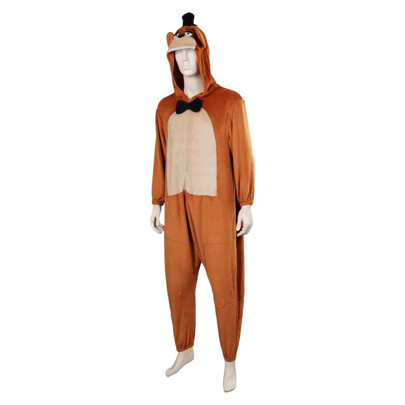 Freddy one-piece pajamas FNAF bear one-piece pajamas Cosplay Costume Outfits Halloween Carnival Suit Five Nights At Freddy's bear