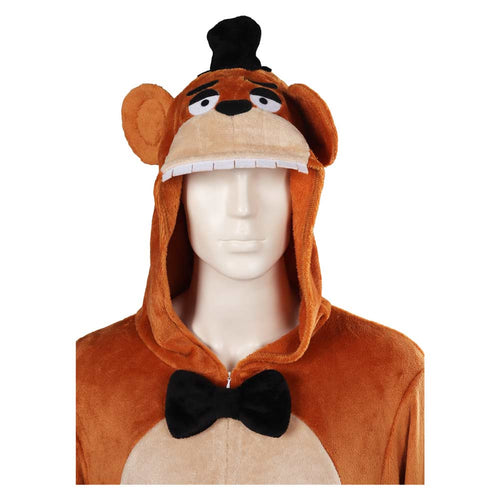 Freddy one-piece pajamas FNAF bear one-piece pajamas Cosplay Costume Outfits Halloween Carnival Suit Five Nights At Freddy's bear