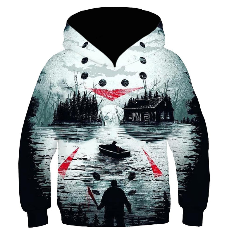 Friday the 13th JasonVoorhees 3D Printed Hoodie Sweatshirt Kids Children Casual Streetwear Pullover