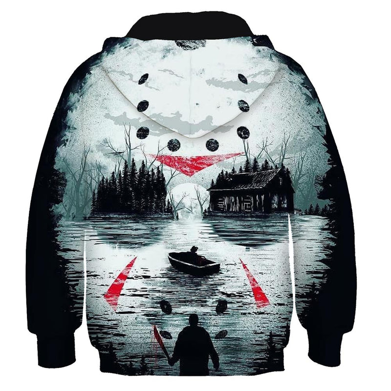 Friday the 13th JasonVoorhees 3D Printed Hoodie Sweatshirt Kids Children Casual Streetwear Pullover