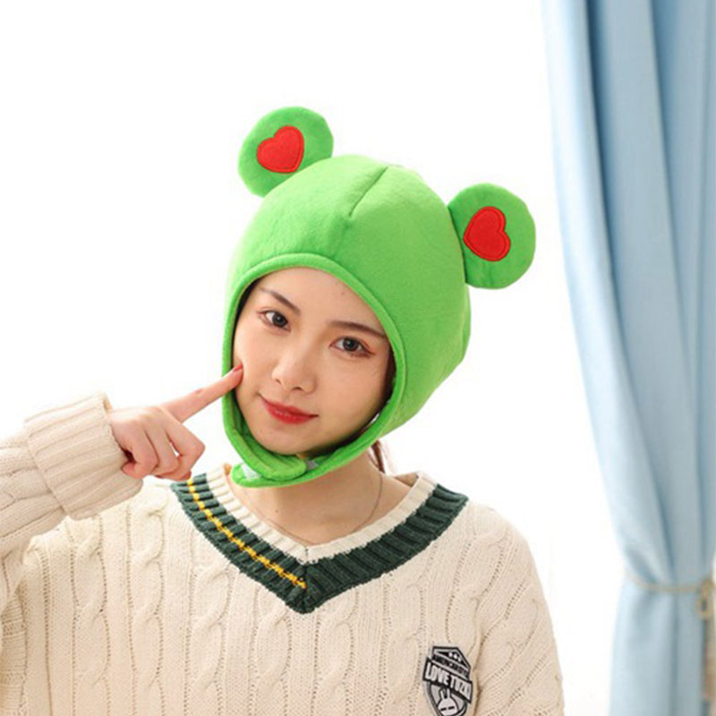 Frog Cosplay Plush Hat Cap Halloween Carnival Costume Accessories