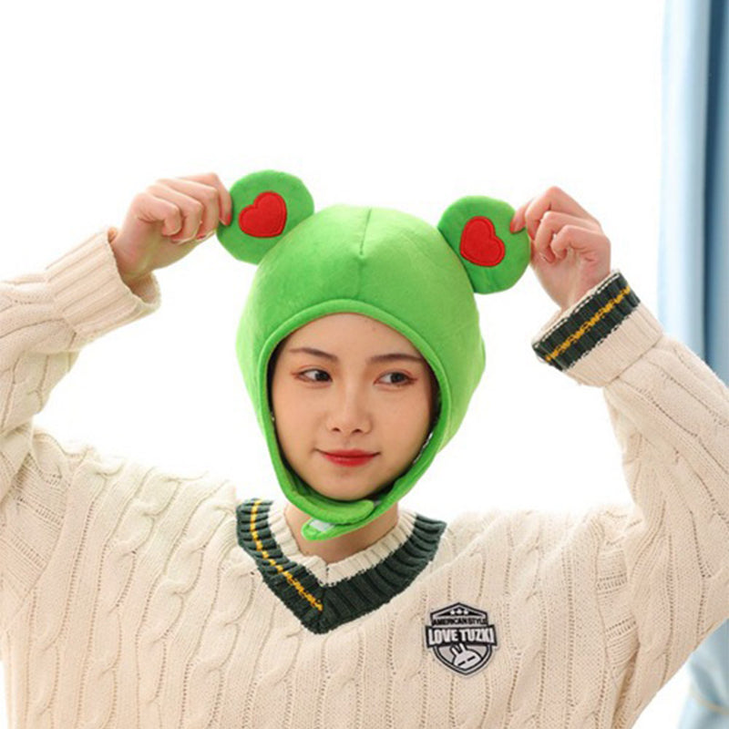 Frog Cosplay Plush Hat Cap Halloween Carnival Costume Accessories