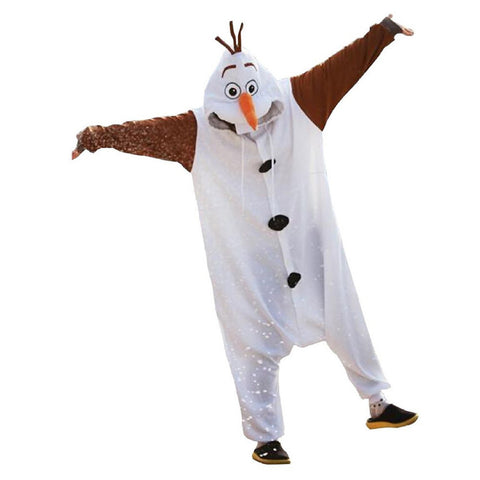 Frozen Costume Cartoon One Piece Pajamas Cosplay Olaf