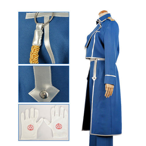 FULLMETAL ALCHEMIST Roy Mustang  Cosplay Costume Outfits Halloween Carnival Party Disguise Suit