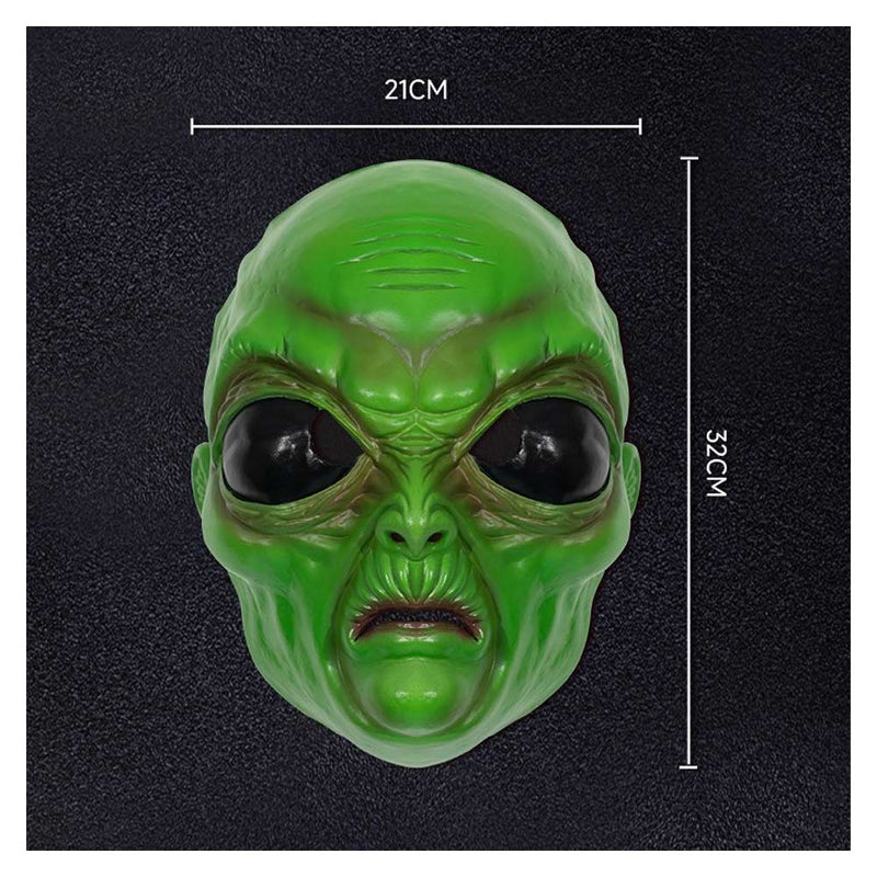 Funny Green Alien Mask Cosplay Latex Masks Helmet Masquerade Halloween Party Costume Props