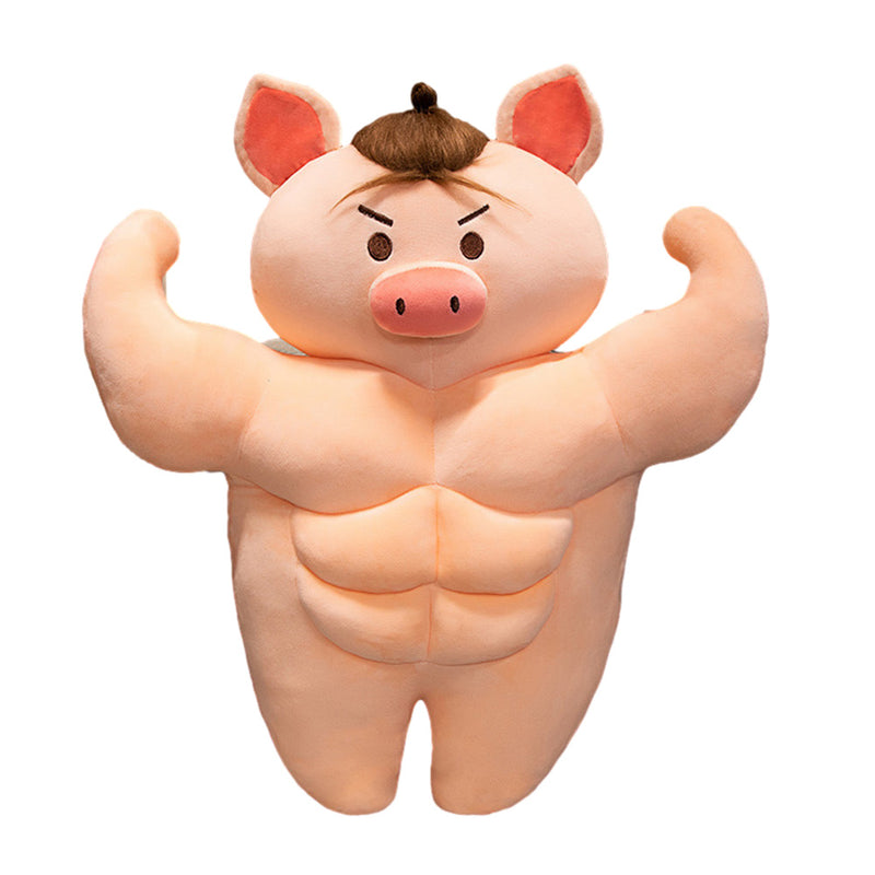 funny Muscle pig Cosplay Plush Toys Cartoon Soft Stuffed Dolls Mascot Birthday Xmas Gift