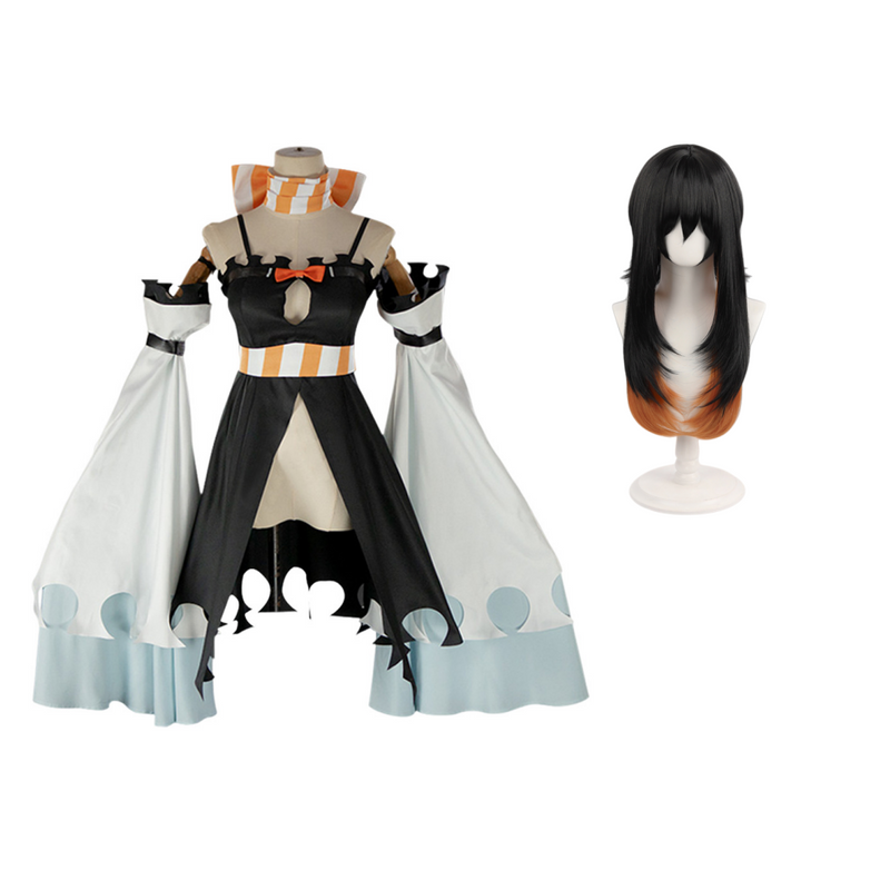 GACHIAKUTA Amo Adult Female Black Dress Cosplay Costume Halloween Carnival Party Suit