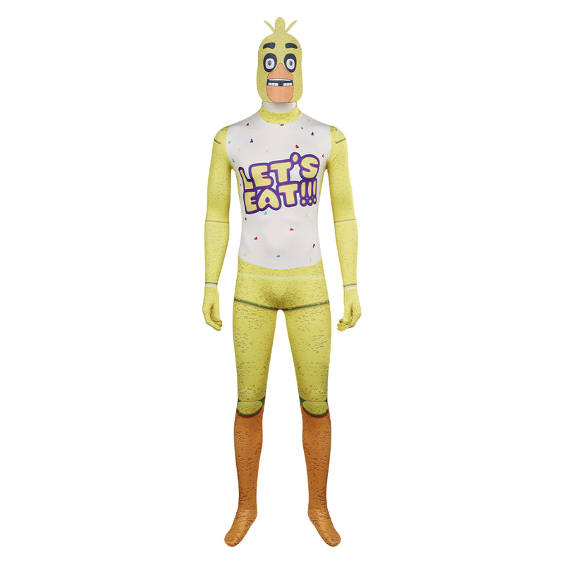 Game Toy Chica Cosplay Costume Outfits Halloween Carnival Suit printed onesie Chica Chica jumpsuits
