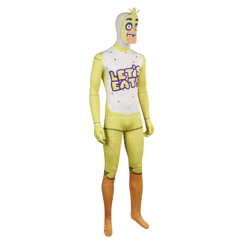 Game Toy Chica Cosplay Costume Outfits Halloween Carnival Suit printed onesie Chica Chica jumpsuits