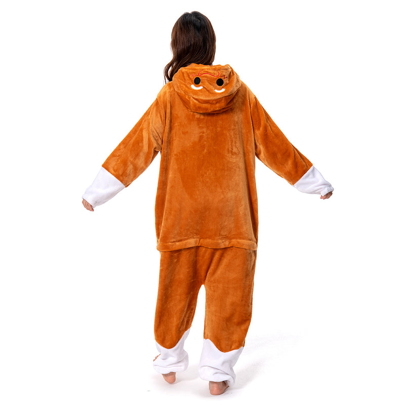 Gingerbread Man Autumn and winter Cosplay Costume Pajamas Outfits Halloween Carnival Party Suit