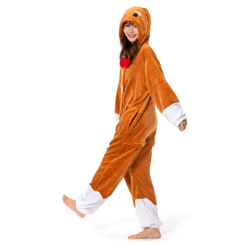 Gingerbread Man Autumn and winter Cosplay Costume Pajamas Outfits Halloween Carnival Party Suit