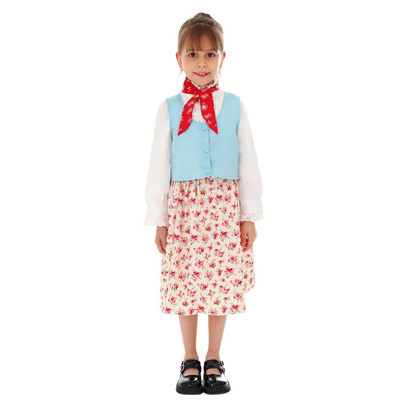 girls‘ floral skirt Cosplay Costume Outfits Halloween Carnival Suit World Book Day