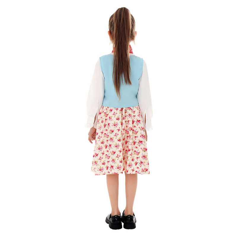 girls‘ floral skirt Cosplay Costume Outfits Halloween Carnival Suit World Book Day