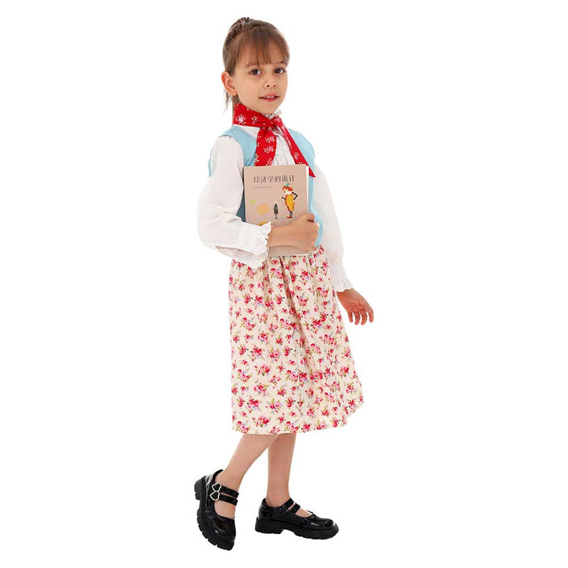 girls‘ floral skirt Cosplay Costume Outfits Halloween Carnival Suit World Book Day