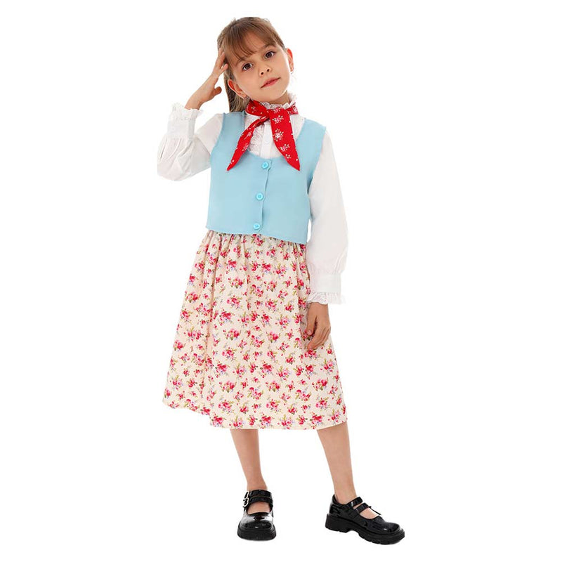 girls‘ floral skirt Cosplay Costume Outfits Halloween Carnival Suit World Book Day