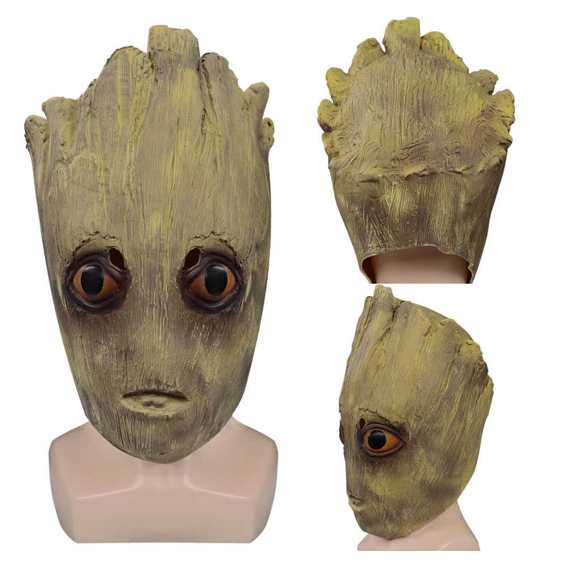 Guardians of the Galaxy3：Ente Groot Mask Cosplay Latex Masks Helmet Masquerade Halloween Party Costume Props